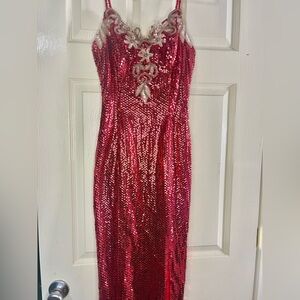 Vintage Red Sequin Dress